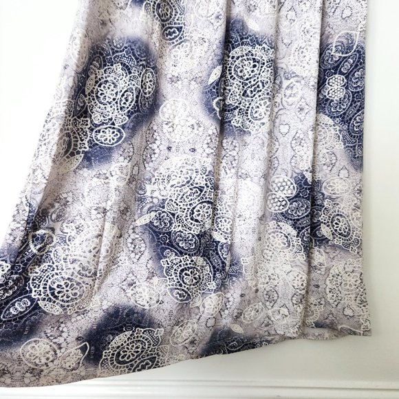 Vintage Cottagecore Maxi Dress Floral 3D Texture‎ Purple White Y2K // Medium - Picture 7 of 15